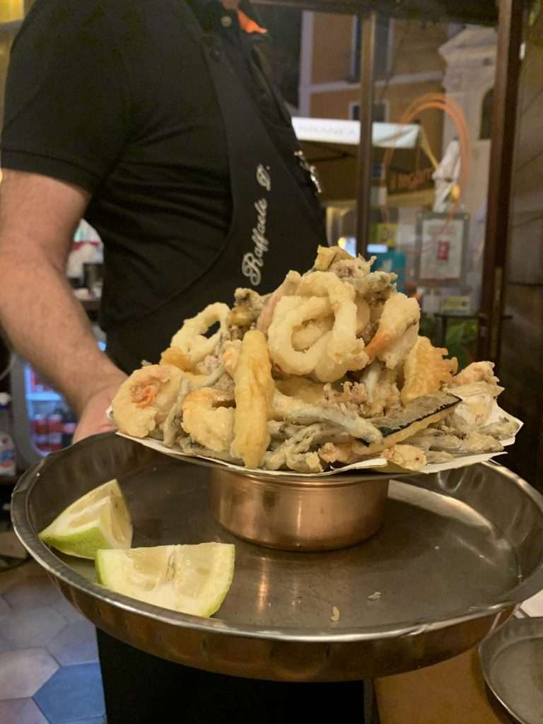 Frittura di gamberi e calamari